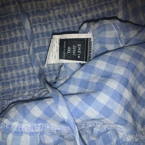 Ruched Checkered Romper - Picture 3 of 3